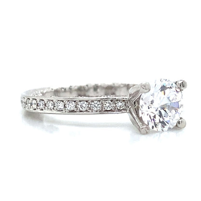 Verragio Pave Engagement Ring in 18K White Gold