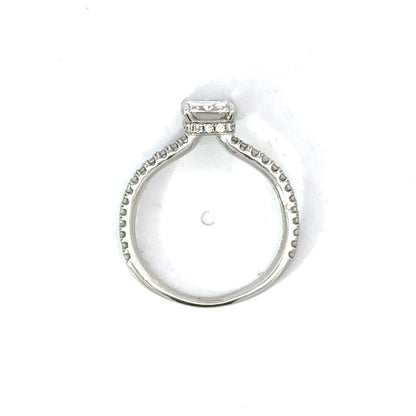 Hidden Halo Engagement Ring in Platinum