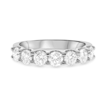 U-Prong Wedding Ring in 14K White Gold