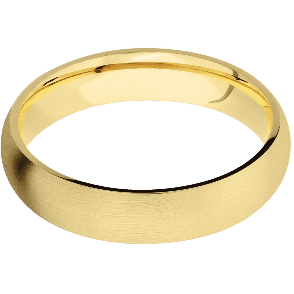 14K Yellow Gold + Satin Finish