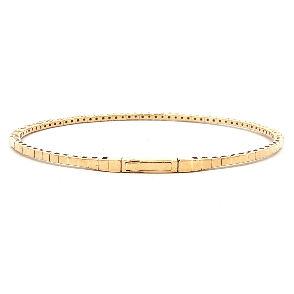 Flexible Diamond Bangle in 18k Yellow Gold