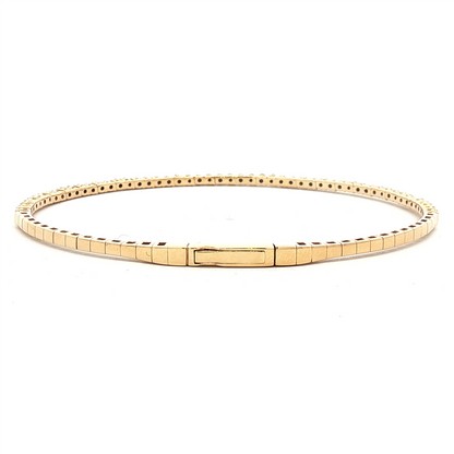 Flexible Diamond Bangle in 18k Yellow Gold