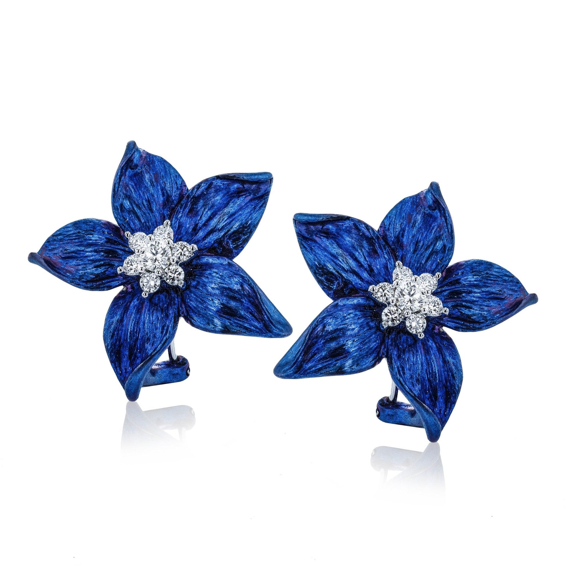 Color Earring in 18k Gold with Diamonds - Simon G. Jewelry