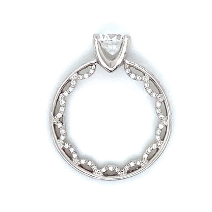 Verragio Pave Engagement Ring in 18K White Gold