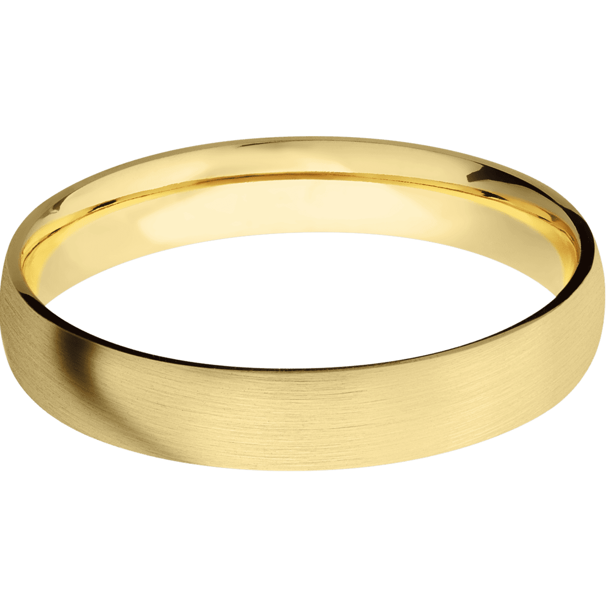 14K Yellow Gold + Satin Finish