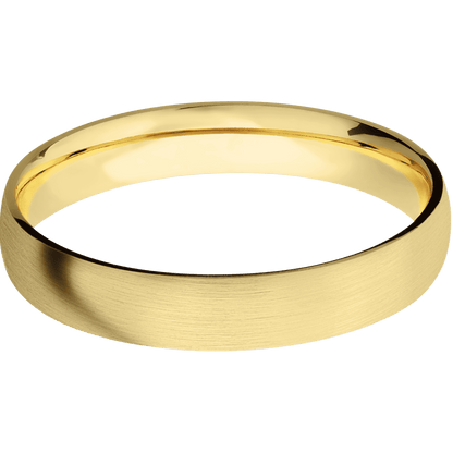 14K Yellow Gold + Satin Finish