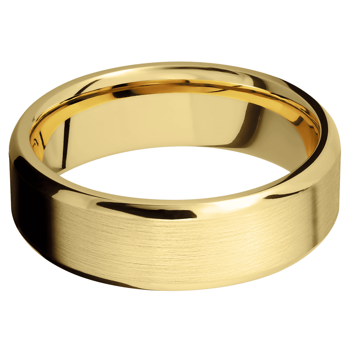 10K Yellow Gold + Satin , Polish Finish