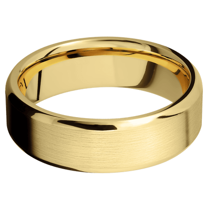 10K Yellow Gold + Satin , Polish Finish