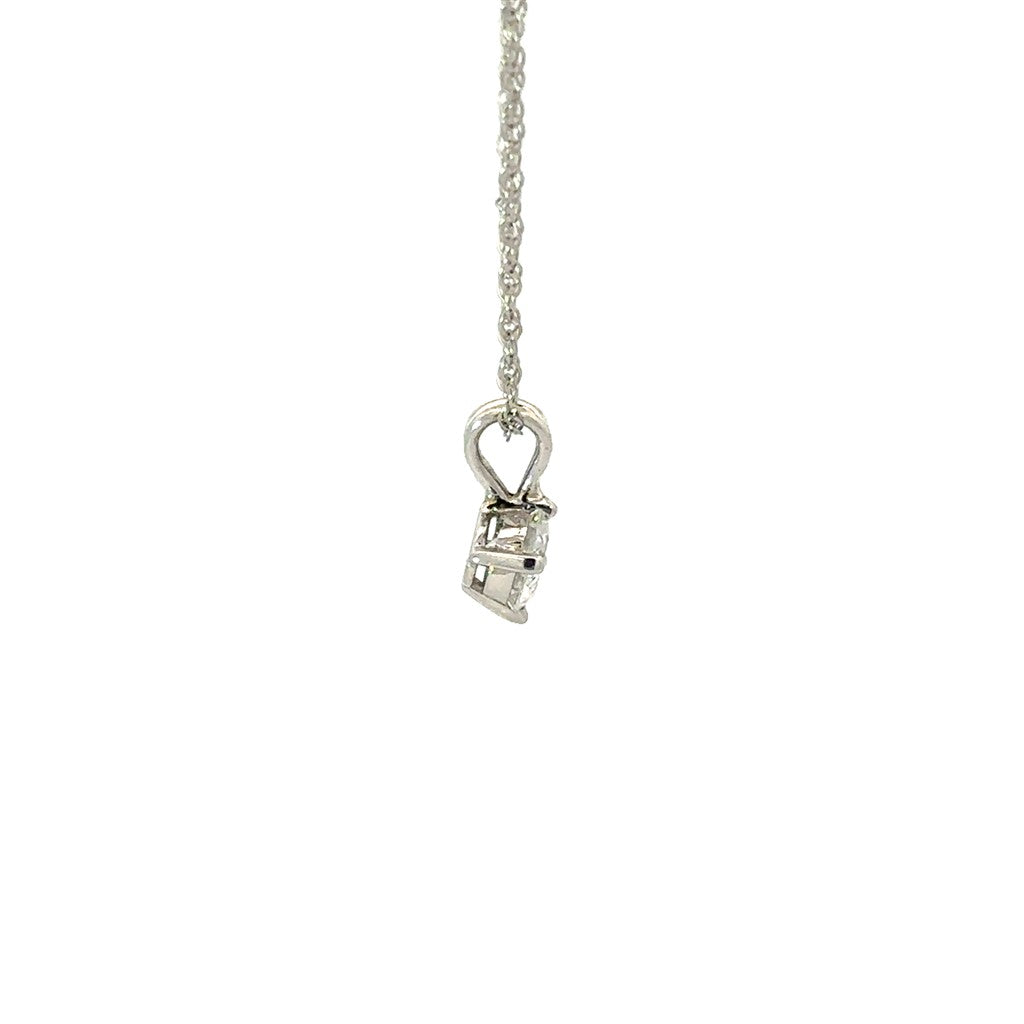 Soliaire Pendant in 14k White Gold