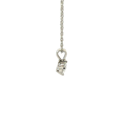 Soliaire Pendant in 14k White Gold