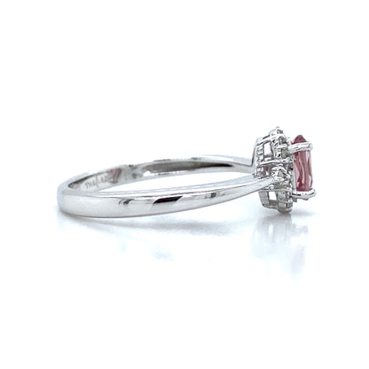 Tourmaline and Diamond Ring in 14K White Gold