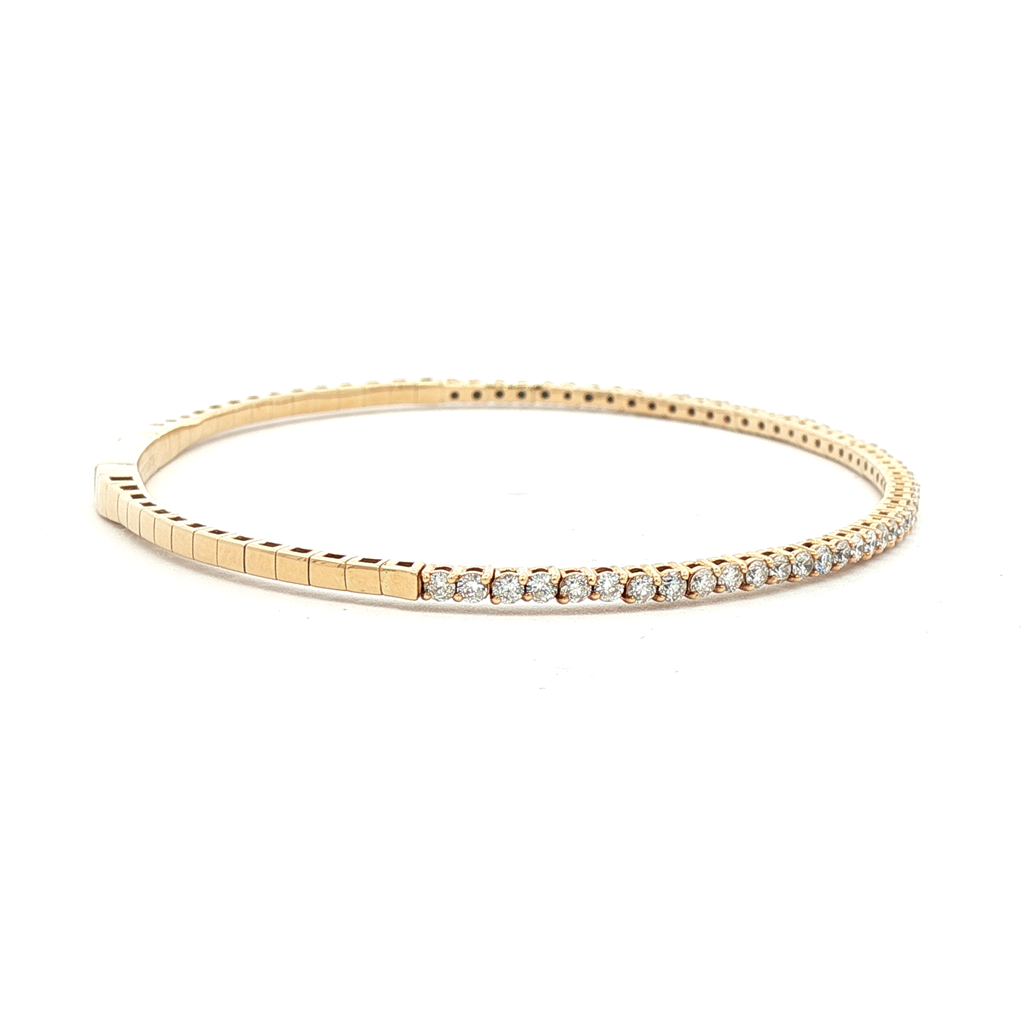 Flexible Diamond Bangle in 18k Yellow Gold