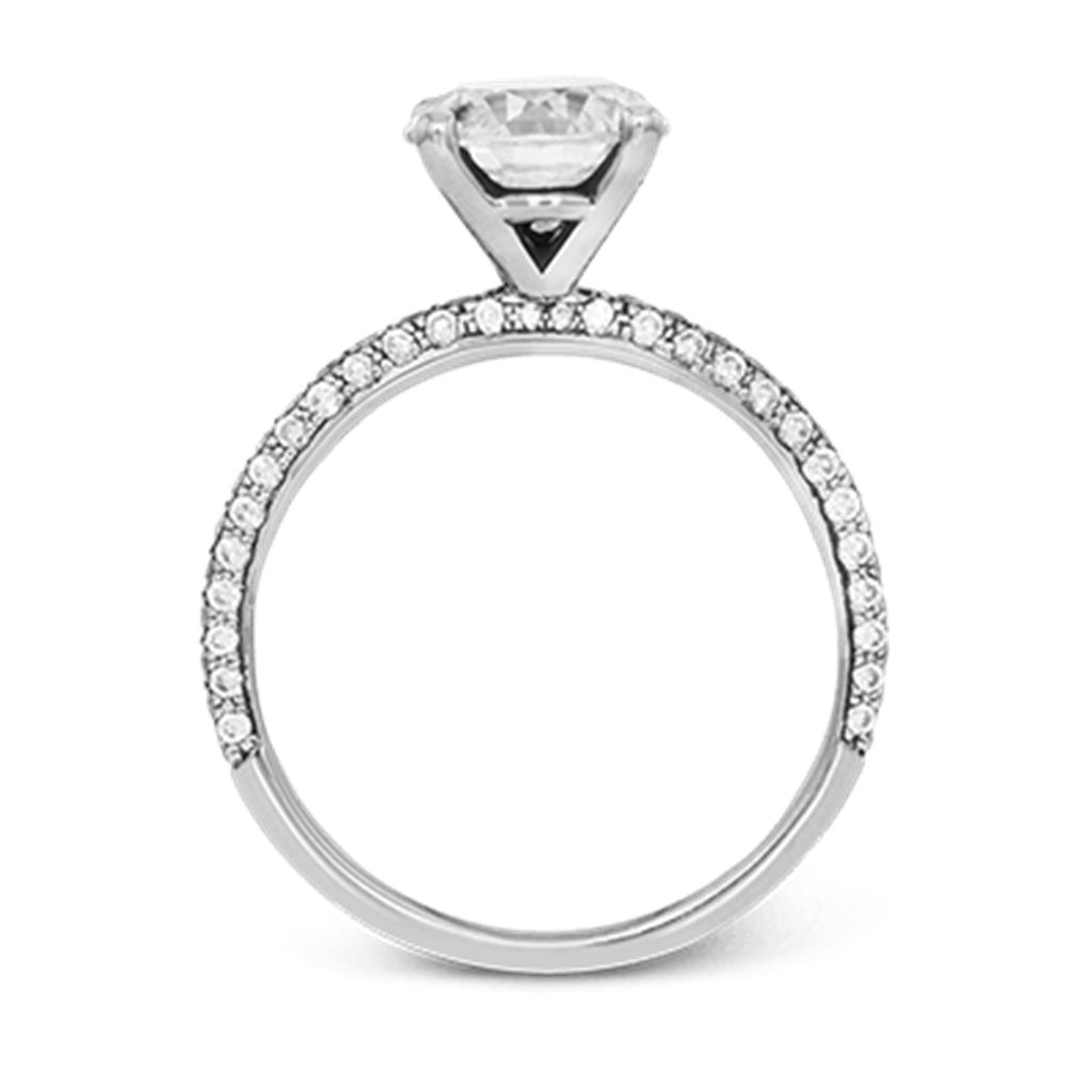 Simon G. Pave Engagement Ring in 18K White Gold