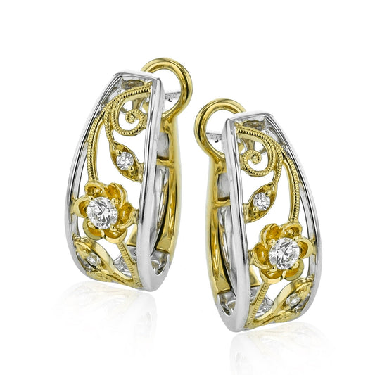 Earring in 18k Gold with Diamonds - Simon G. Jewelry