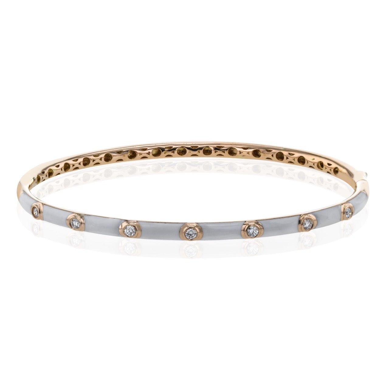 Enamel Bangle in 18k Gold with Diamonds - Simon G. Jewelry