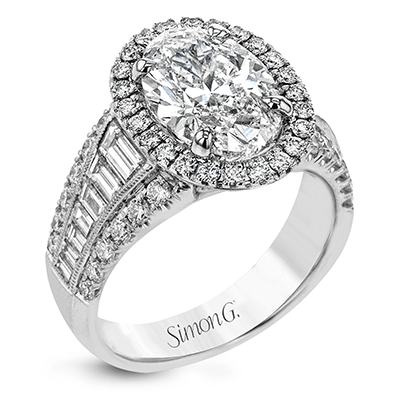 Engagement Ring in 18k Gold with Diamonds - Simon G. Jewelry