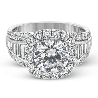 Engagement Ring in 18k Gold with Diamonds - Simon G. Jewelry