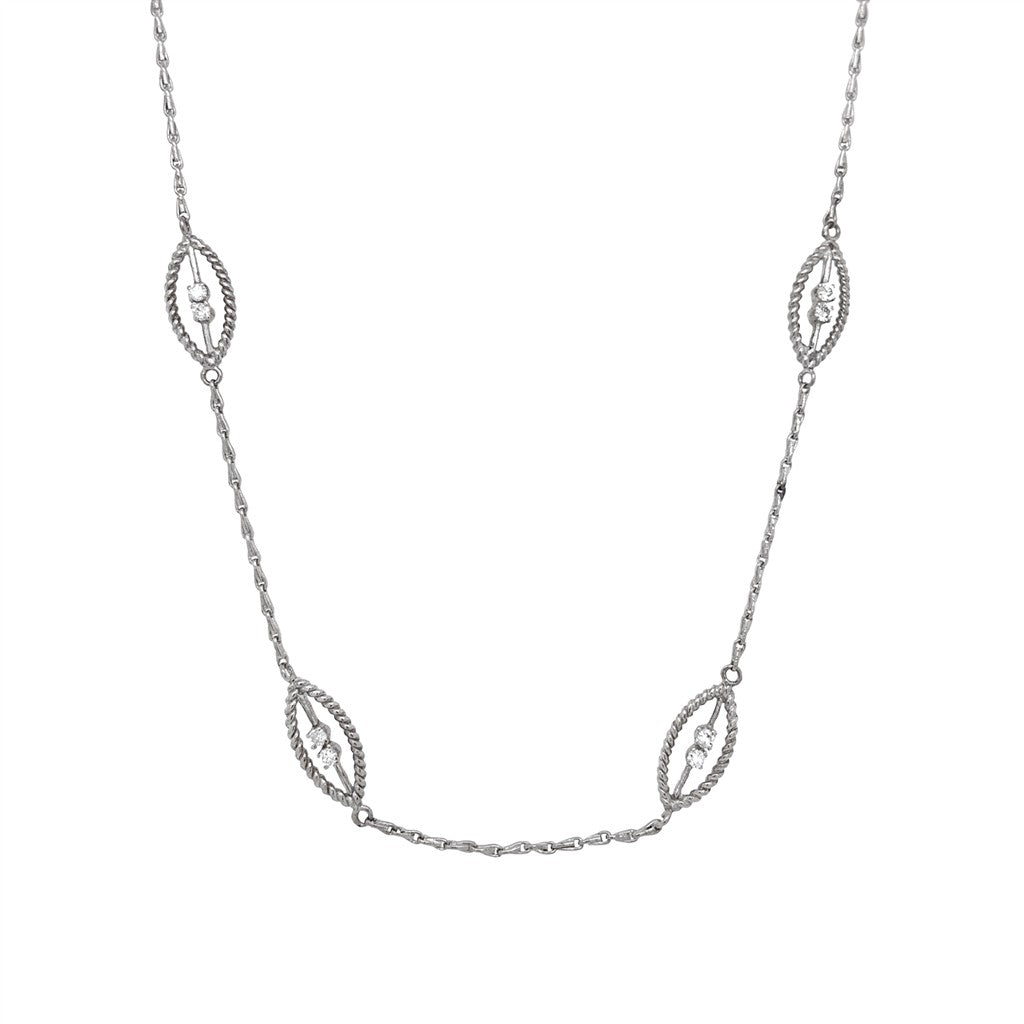 Open Link Necklace in Silver