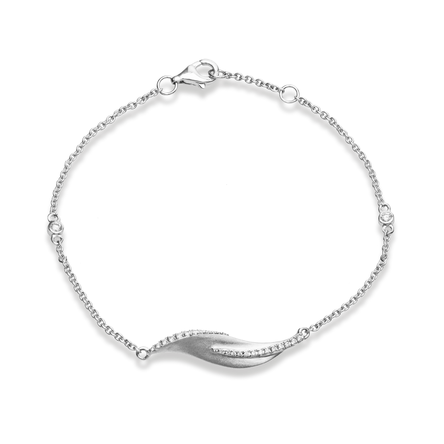 Fallen Leaves Bracelet in 18k Gold with Diamonds - Simon G. Jewelry