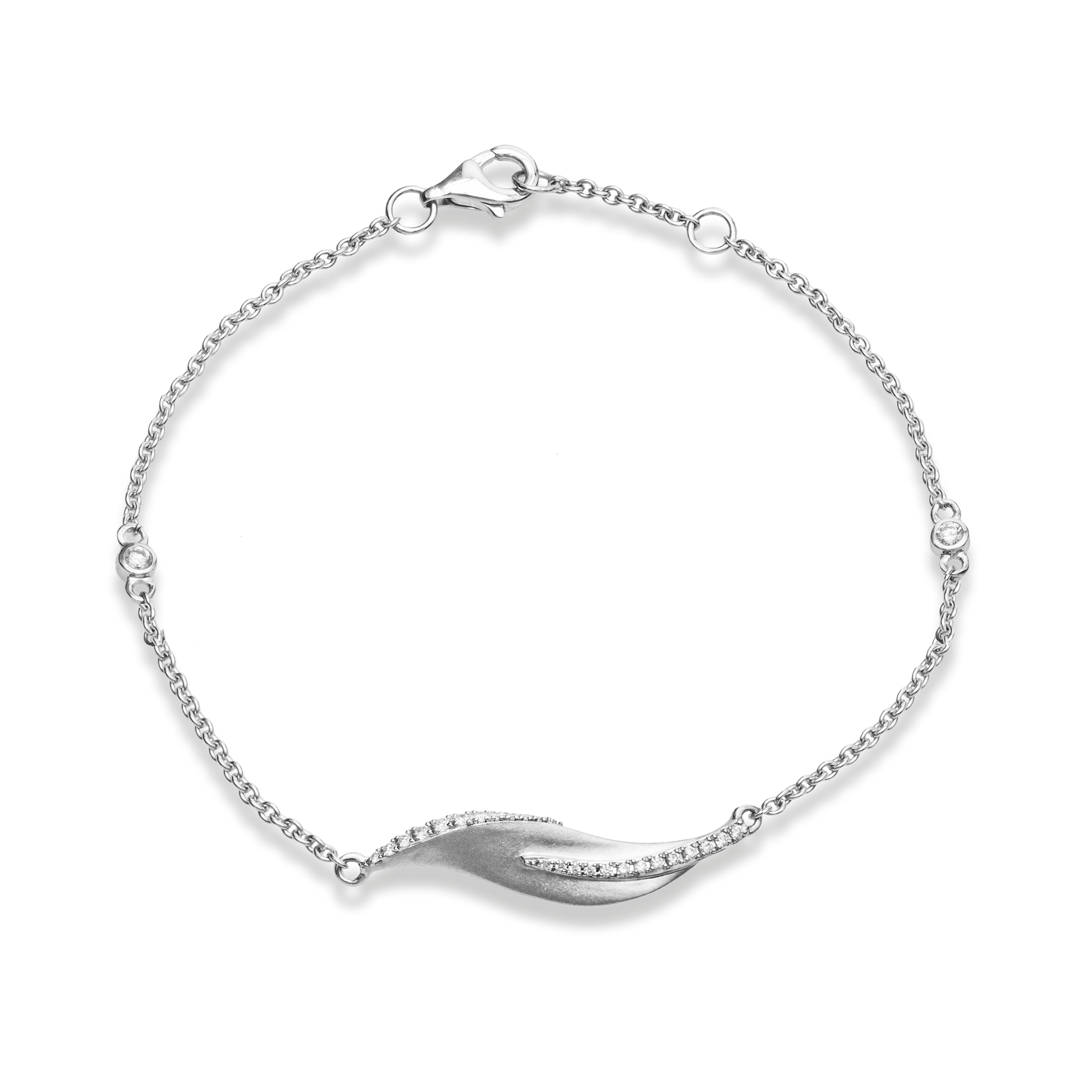 Fallen Leaves Bracelet in 18k Gold with Diamonds - Simon G. Jewelry