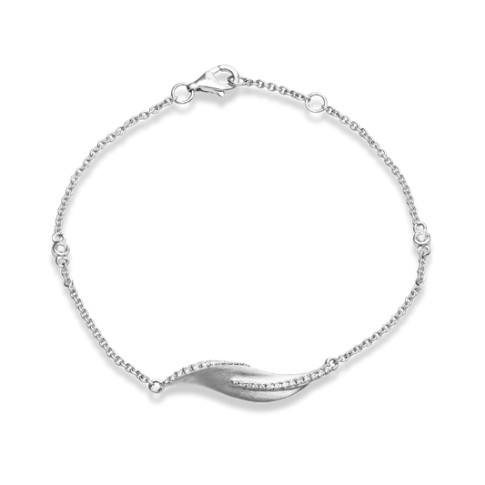 Fallen Leaves Bracelet in 18k Gold with Diamonds - Simon G. Jewelry