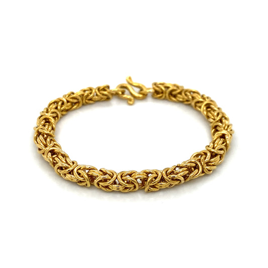 Byzantine Chain Bracelet in 22 Yellow Gold