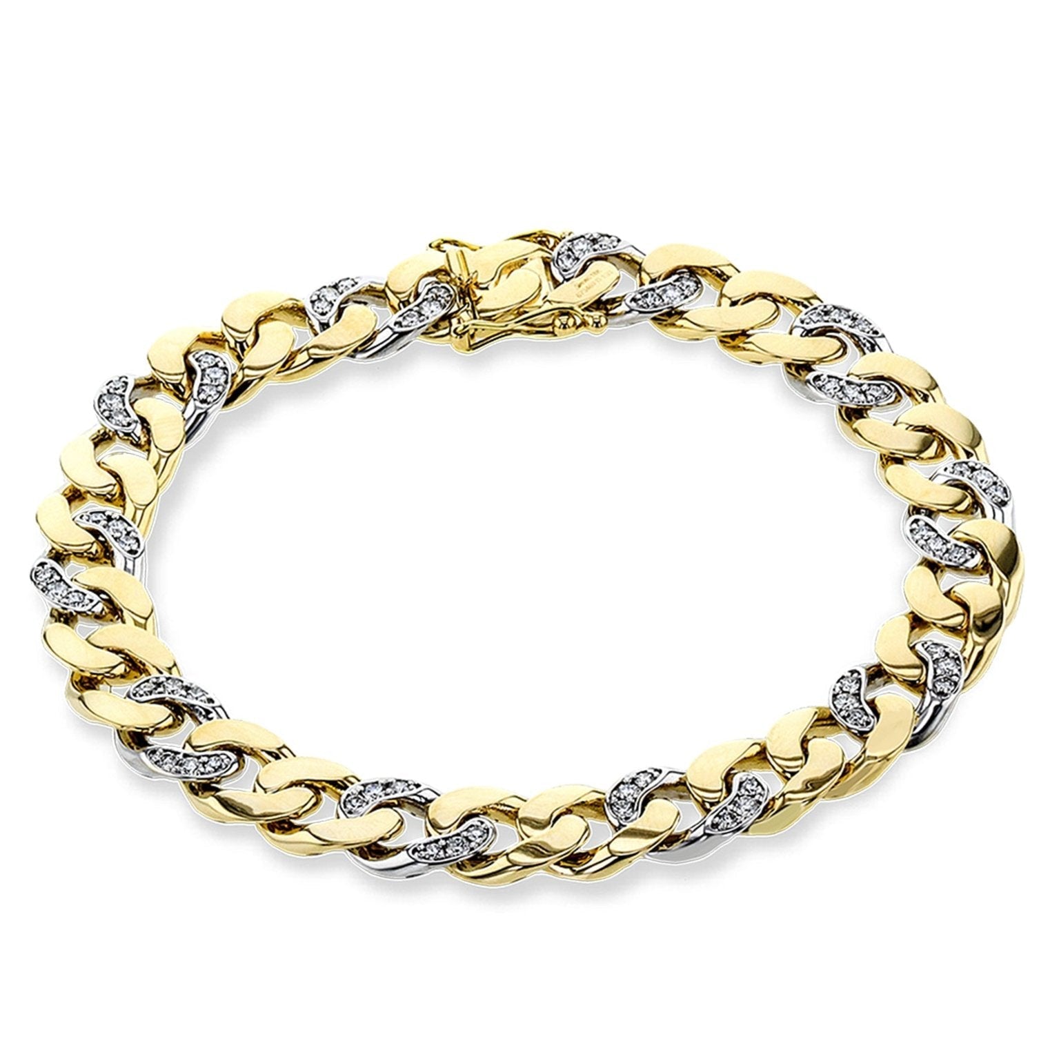 Men's Bracelet In 18k Gold With Diamonds - Simon G. Jewelry