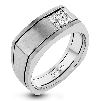 Men's Wedding Band In 14k Or 18k Gold With Diamonds - Simon G. Jewelry