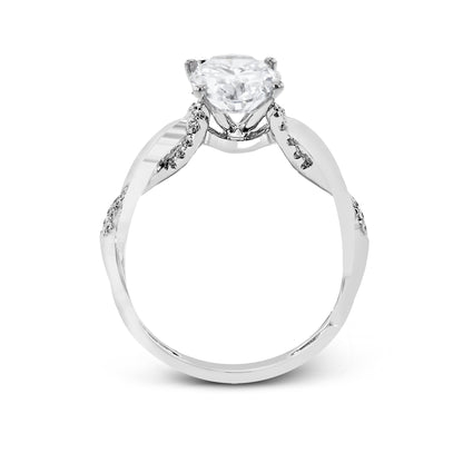 Oval - Cut Criss - Cross Engagement Ring In 18k Gold With Diamonds - Simon G. Jewelry