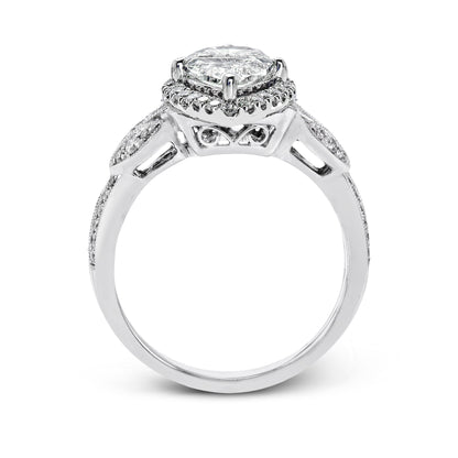 Pear - Cut Halo Engagement Ring In 18k Gold With Diamonds - Simon G. Jewelry