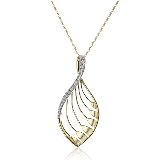 Pendant Necklace in 18k Gold with Diamonds - Simon G. Jewelry