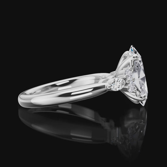 Video for Special Ring Oval 14K White Gold RG4052