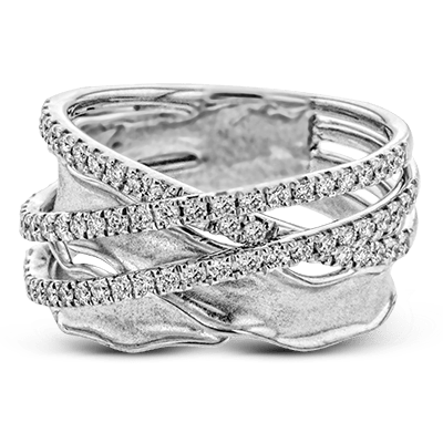 Right Hand Ring in 18k Gold with Diamonds - Simon G. Jewelry