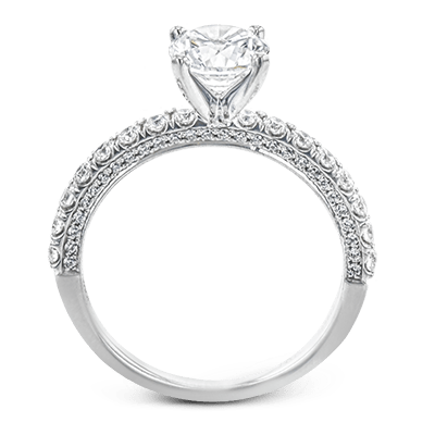 Round - Cut Engagement Ring In 18k Gold With Diamonds - Simon G. Jewelry