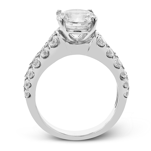 Round - Cut Engagement Ring In 18k Gold With Diamonds - Simon G. Jewelry
