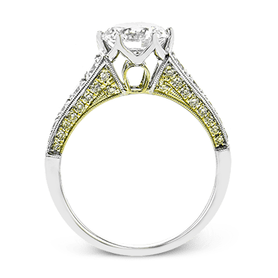 Round - Cut Engagement Ring In 18k Gold With Diamonds - Simon G. Jewelry