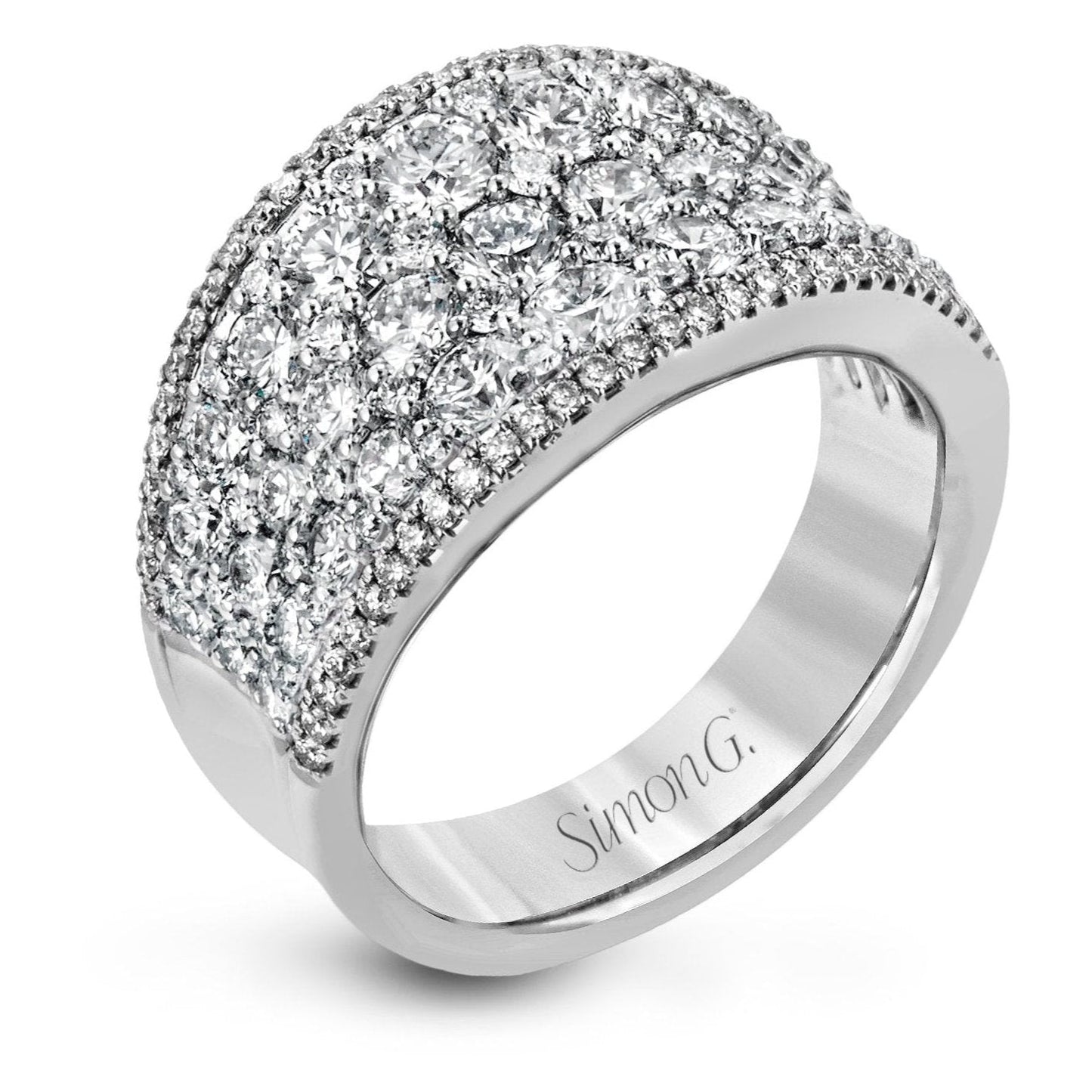 Simon-Set Fashion Ring In 18k Gold With Diamonds