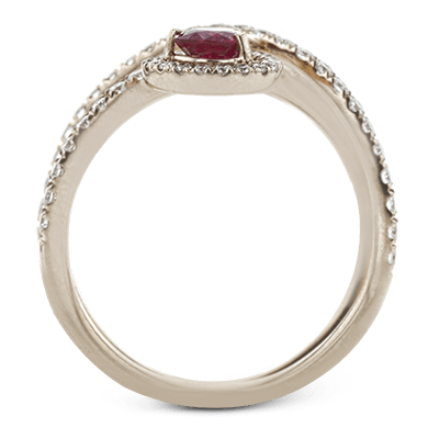 Tempera Color Ring In 18k Gold With Diamonds