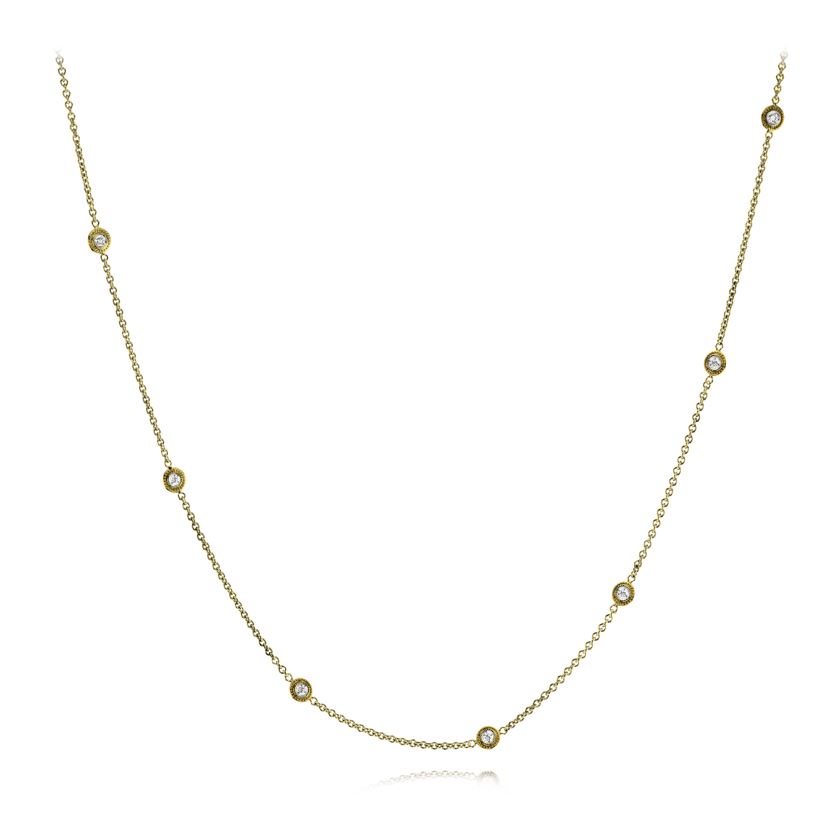 Trellis Necklace in 18k Gold with Diamonds - Simon G. Jewelry