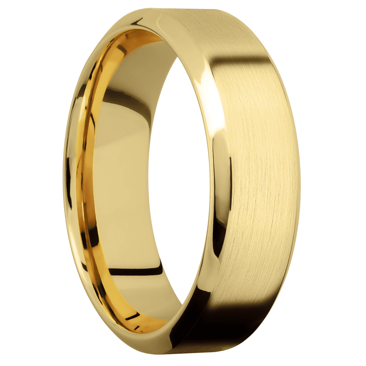 14K Yellow Gold + Satin , Polish Finish