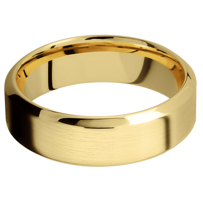 14K Yellow Gold + Satin , Polish Finish