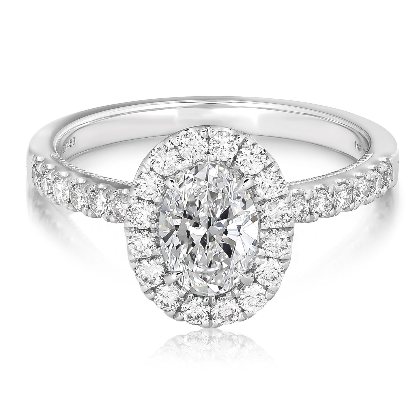 3/4 Ct Oval Complete Engagement Ring