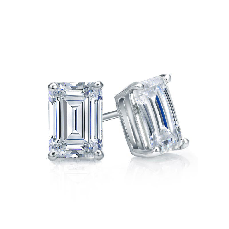 Lab Grown Diamond Stud Earrings Emerald 0.75 ct. tw. (F-G, VS)