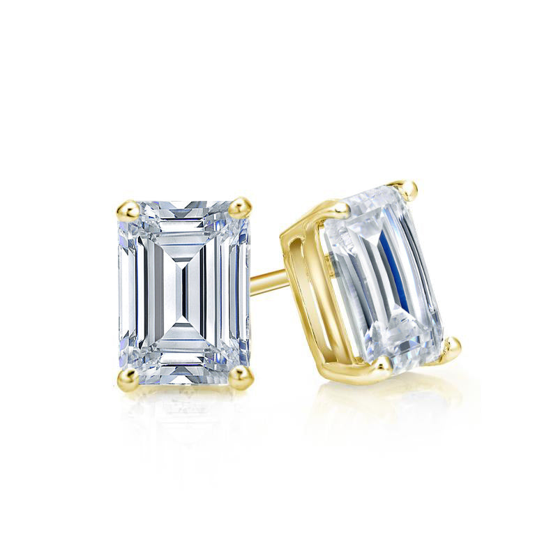 Lab Grown Diamond Stud Earrings Emerald 0.75 ct. tw. (F-G, VS)