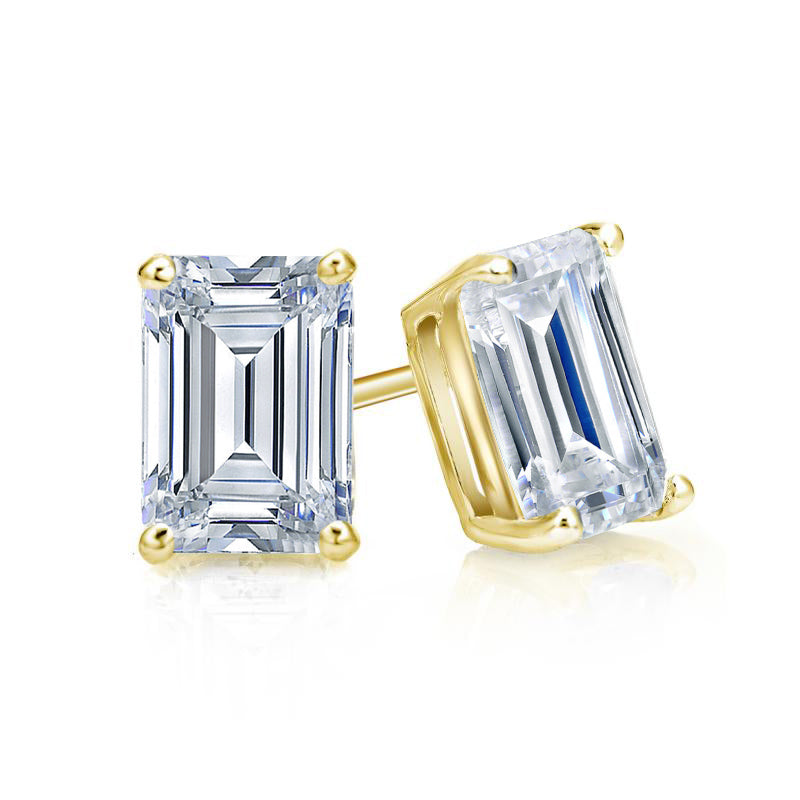 Lab Grown Diamond Stud Earrings Emerald 1.00 ct. tw. (F-G, VS)