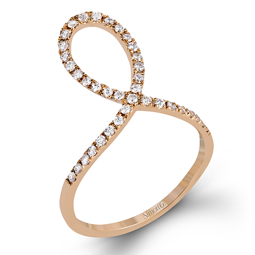 Midi Fashion Ring in 18k Gold with Diamonds