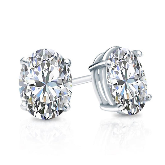 Lab Grown Diamond Stud Earrings Oval 1.80 ct. tw. (F-G, VS)