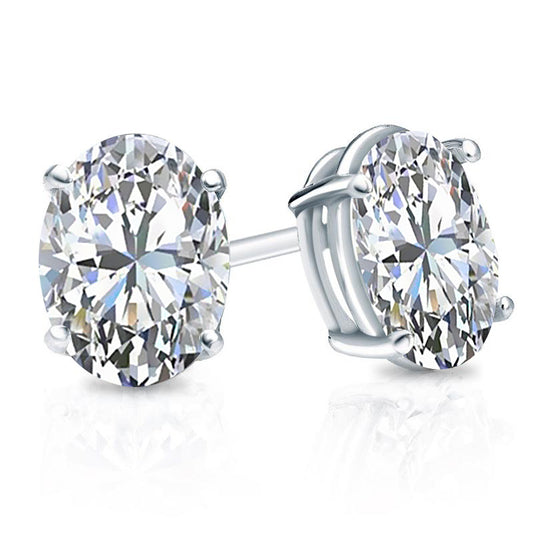 Lab Grown Diamond Stud Earrings Oval 2.00 ct. tw. (F-G, VS)
