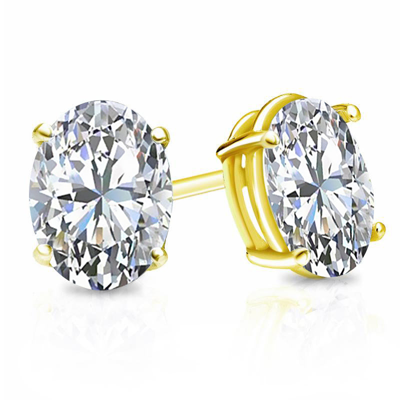 Lab Grown Diamond Stud Earrings Oval 3.50 ct. tw. (F-G, VS)