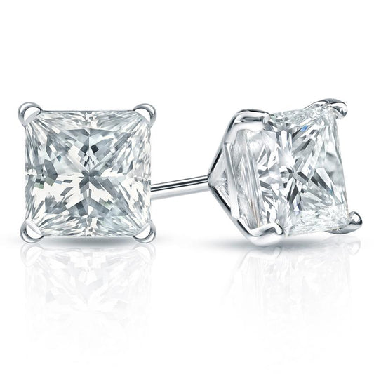 Lab Grown Diamond Stud Earrings Princess 3.00 ct. tw. (F-G, VS)